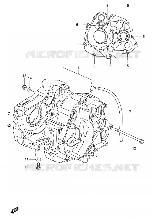 CRANKCASE Suzuki SCOOTER 100 FB 1986  FB100G(E71)