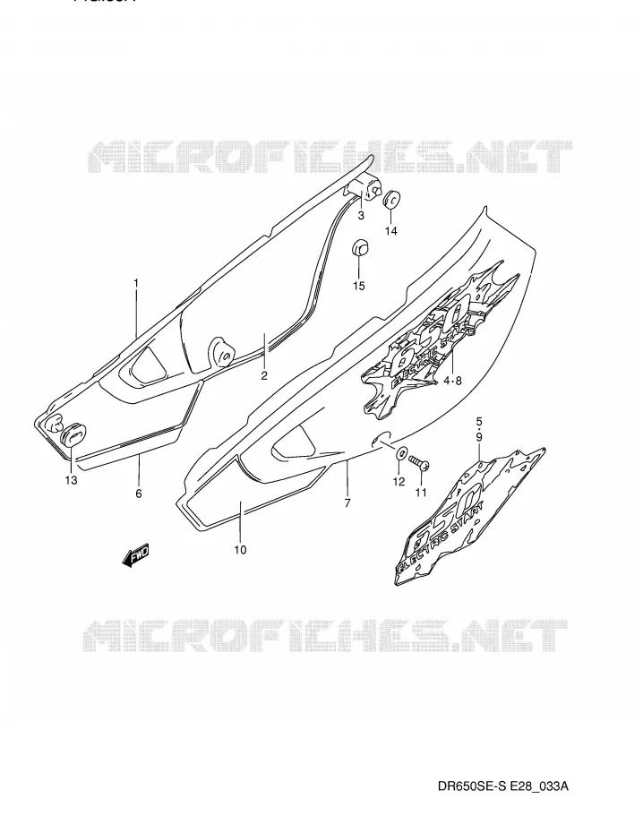 FAIRING (MODEL R/S) Suzuki MOTO 650 DR 1994  DR650SER(E28)