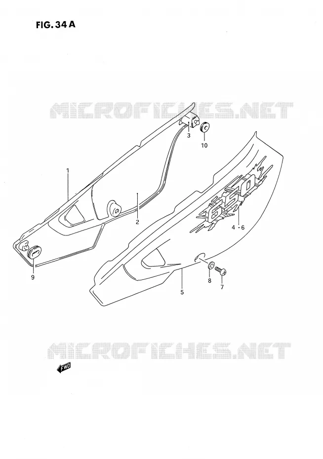 FAIRING (MODEL R) Suzuki MOTO 650 DR 1994  DR650RUR(E4)