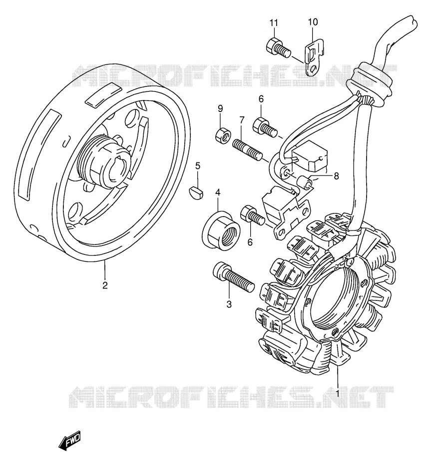 IGNITION (MODEL P/R/S/T) Suzuki MOTO 350 DR 1992  DR350N(E1)