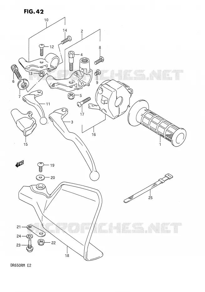 LEFT SWITCH - HANDGRIP Suzuki MOTO 650 DR 1990  DR650RUL(E2)