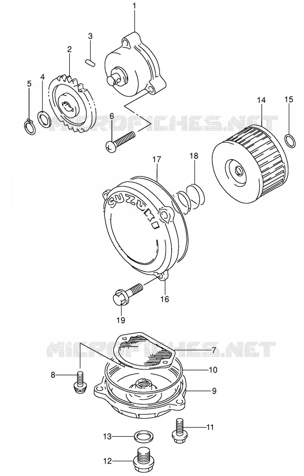 OIL PUMP Suzuki MOTO 650 DR 1995  DR650RSES(E4)