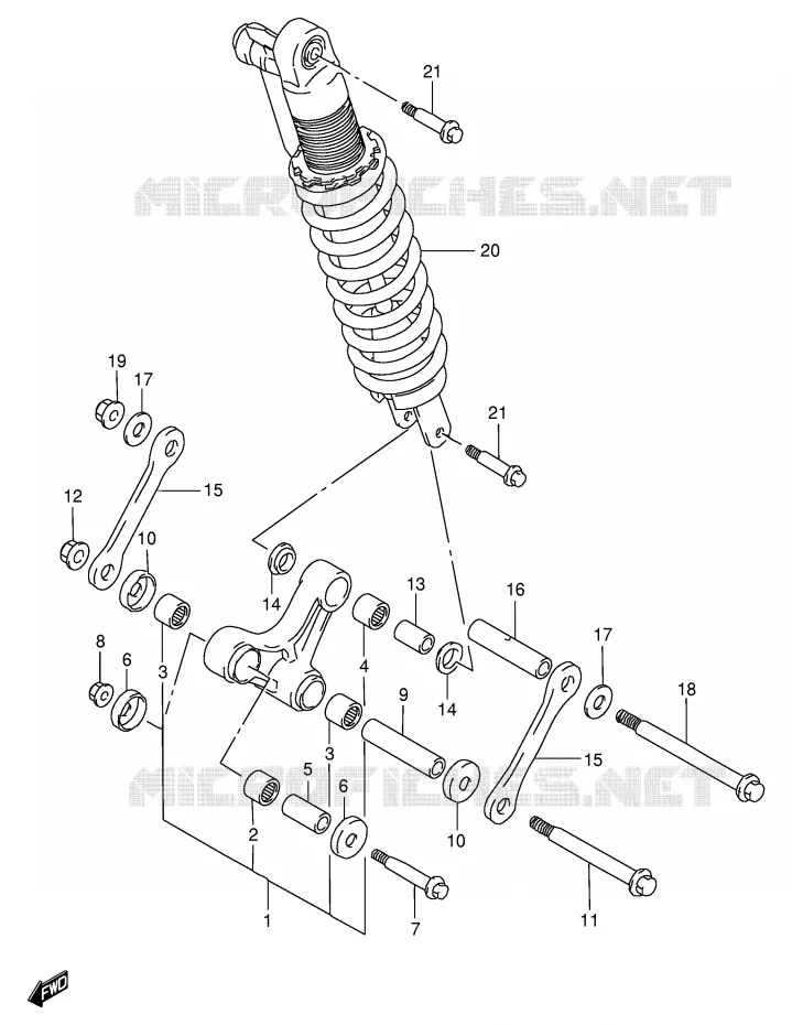 SHOCK ABSORBER LINKAGE Suzuki MOTO 650 DR 1999  DR650SEX(E4)