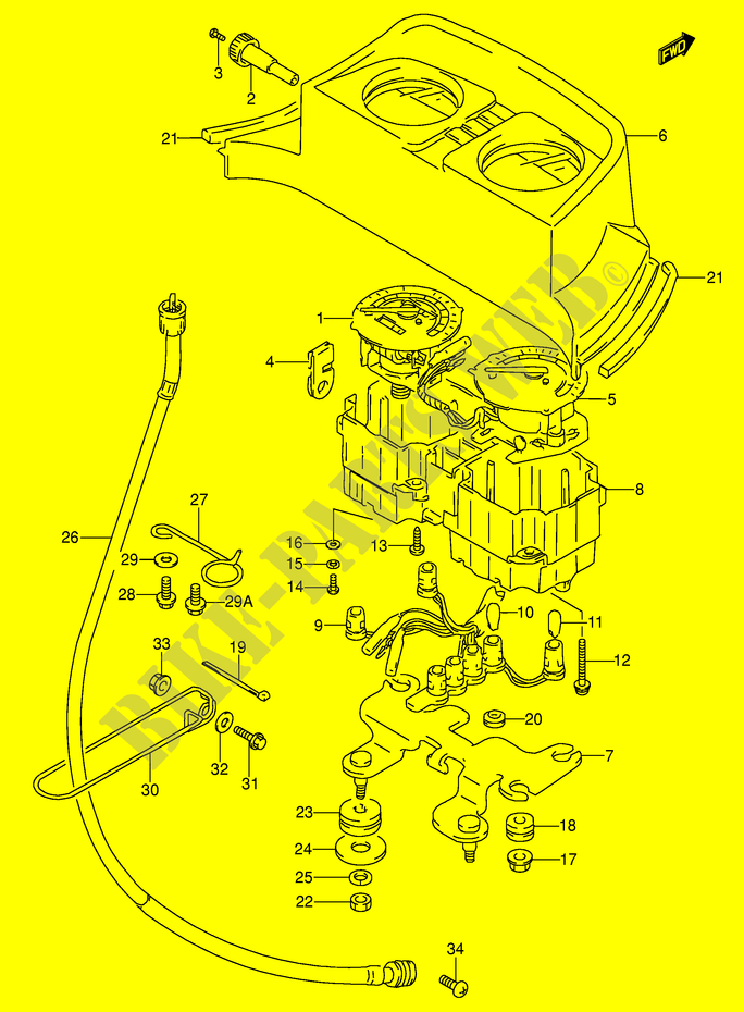 SPEEDOMETER (MODEL S/T) for Suzuki DR 650 1994