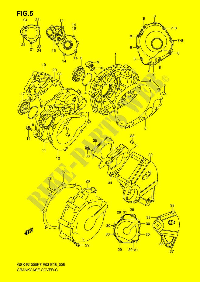 CRANKCASE COVER for Suzuki GSX-R 1000 2007