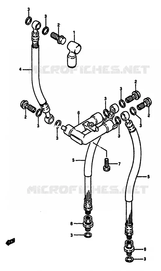 FRONT BRAKE HOSE Suzuki MOTO 750 GSX-R 1986  GSX-R750XG(F/G/H)