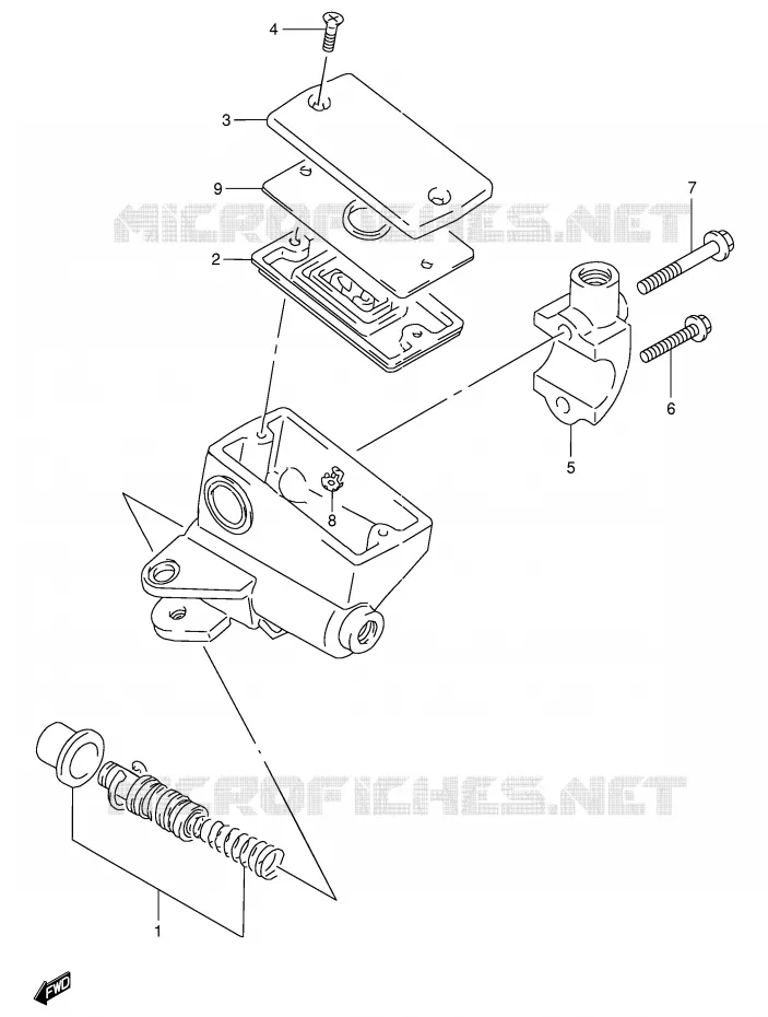 MASTER CYLINDER  (MODEL R) Suzuki MOTO 250 GN 1985  GN250F(E2)