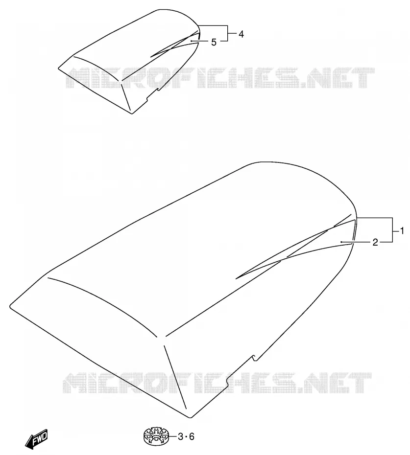 SEAT COWL (MODEL K1) Suzuki MOTO 600 GSX-R 2003  GSX-R600ZK3(E2)