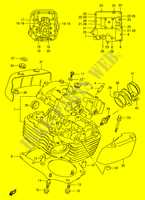 CYLINDER HEAD (REAR) for Suzuki INTRUDER 1400 1996