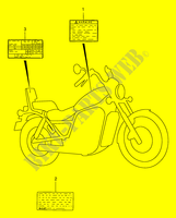 WARNING LABEL (MODEL T/V/W/X/Y) for Suzuki INTRUDER 1400 1996