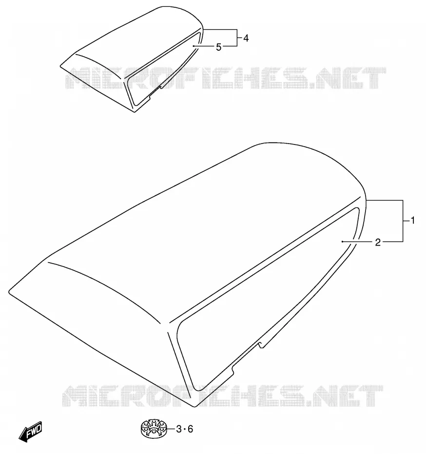 SEAT COWL (MODEL Y) Suzuki MOTO 750 GSX-R 2003  GSX-R750K3(E2)