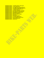 * COLOR CHART * for Suzuki DR 200 2010