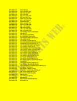 * COLOR CHART * for Suzuki VAN-VAN 125 2012