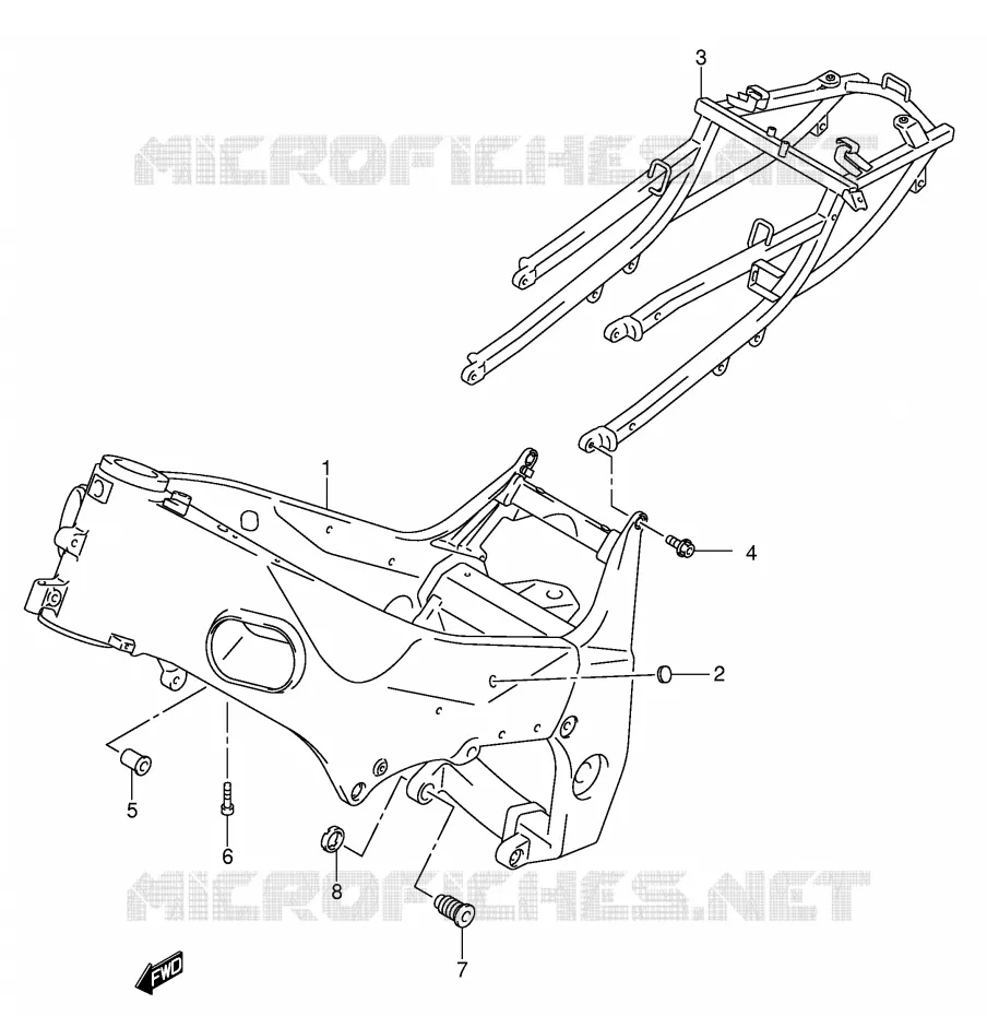 FRAME Suzuki MOTO 750 GSX-R 2001  GSX-R750U1K1(E2)