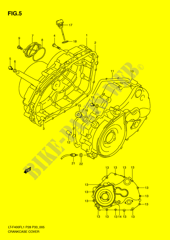 CRANKCASE COVER for Suzuki KINGQUAD 400 2011