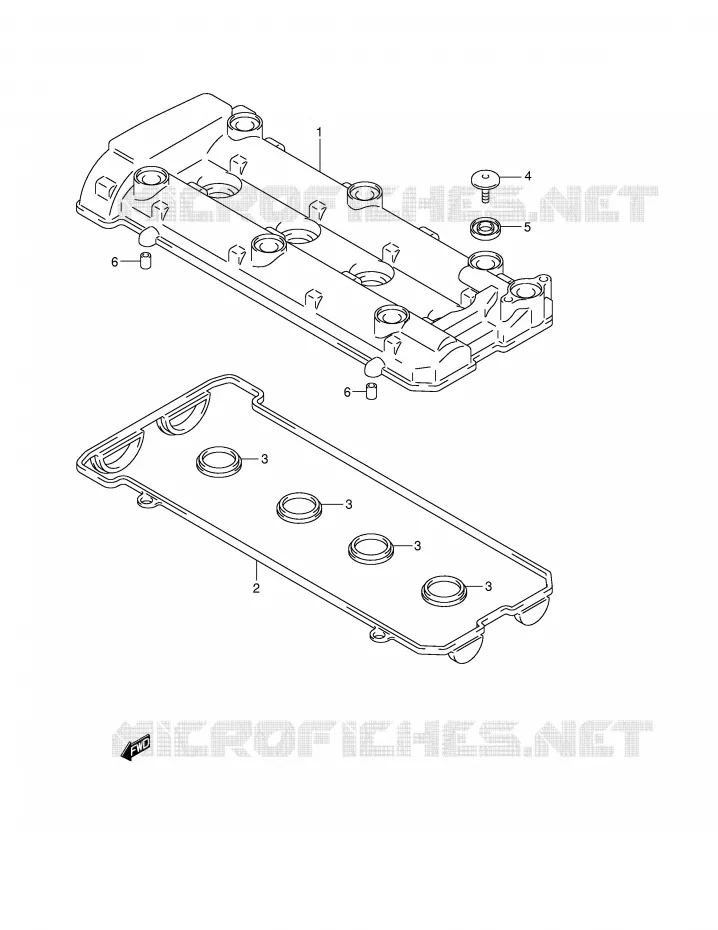 CYLINDER HEAD COVER Suzuki MOTO 1300 HAYABUSA 2005  GSX1300RK5(E2)