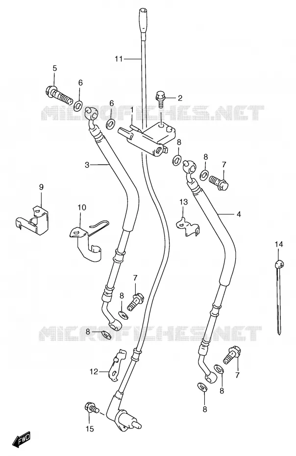 FRONT BRAKE HOSE (GSF1200SAV/SAW/SAX/SAY) Suzuki MOTO 1200 BANDIT 1999  GSF1200X(E2)