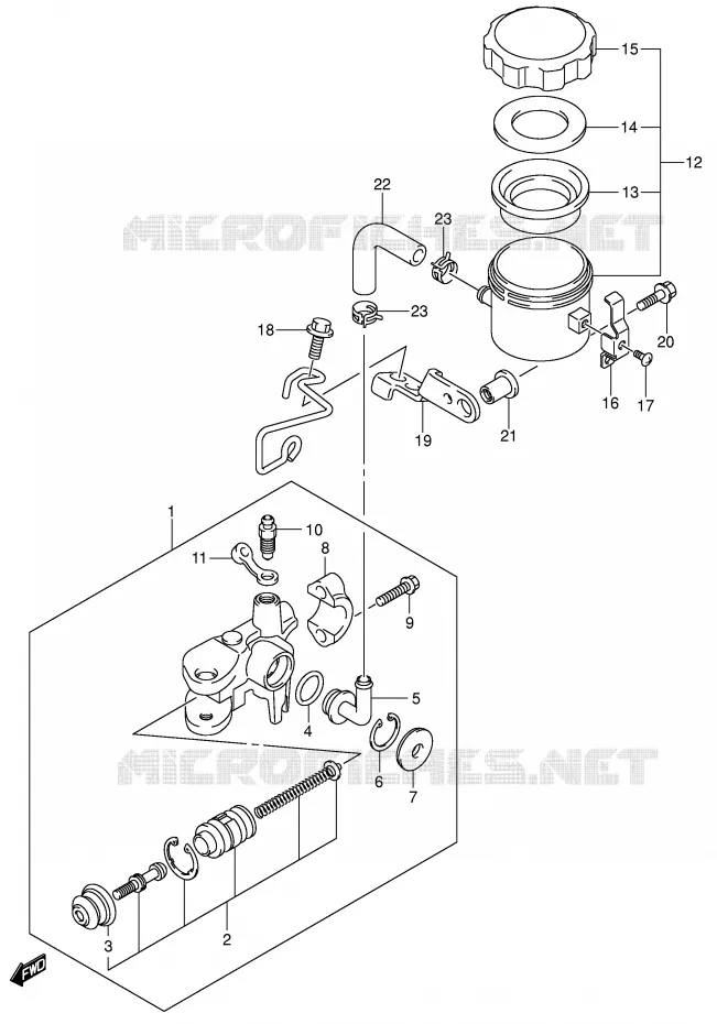 FRONT MASTER CYLINDER Suzuki MOTO 750 GSX-R 2005  GSX-R750XK5(E2)