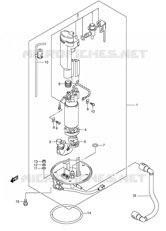FUEL PUMP (MODEL K3) Suzuki MOTO 600 GSX-R 2002  GSX-R600U1K2(E2)