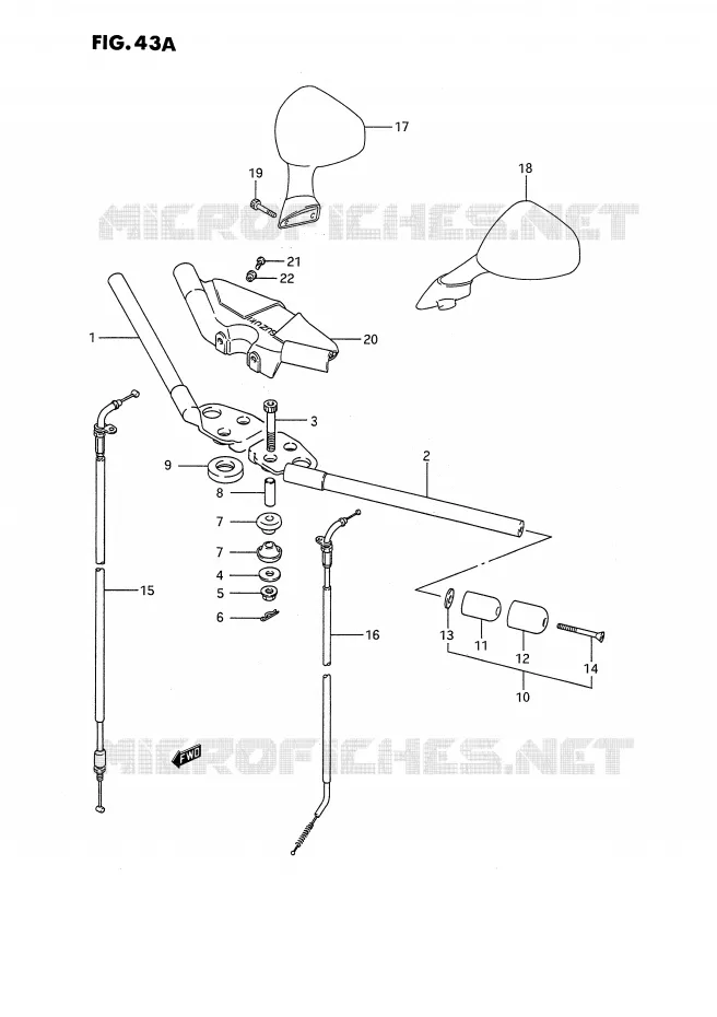 HANDLEBAR (MODEL L/M/N/P/R) Suzuki MOTO 1100 GSX-F 1990  GSX1100FL(E2)