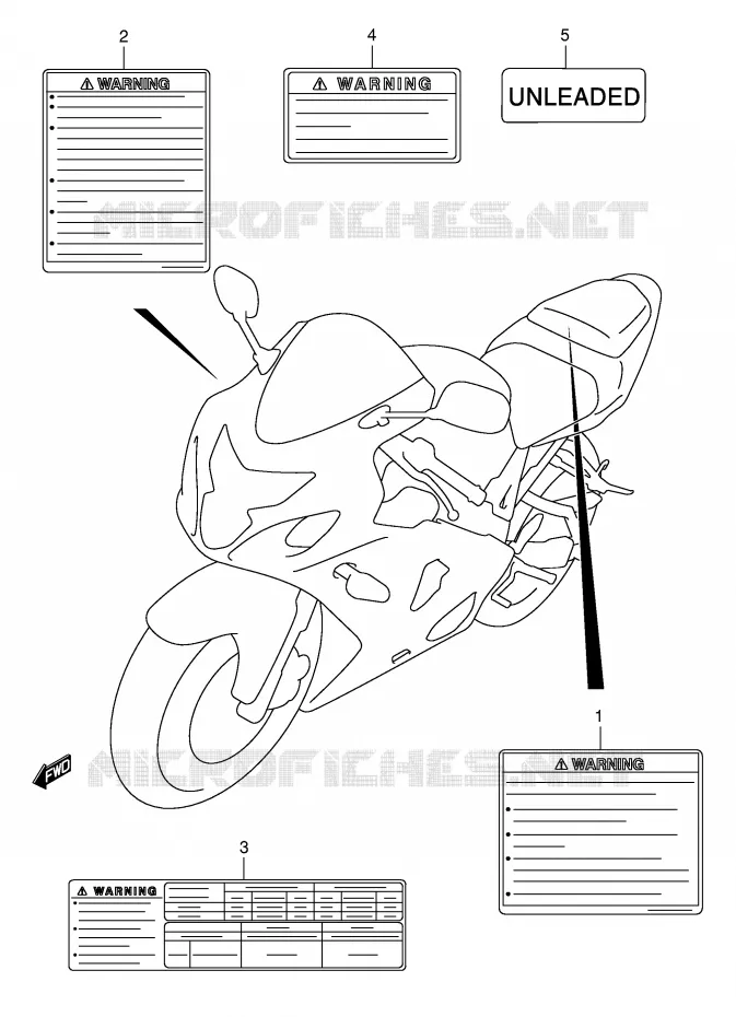 LABEL Suzuki MOTO 600 GSX-R 2004  GSX-R600U2K4(E2)