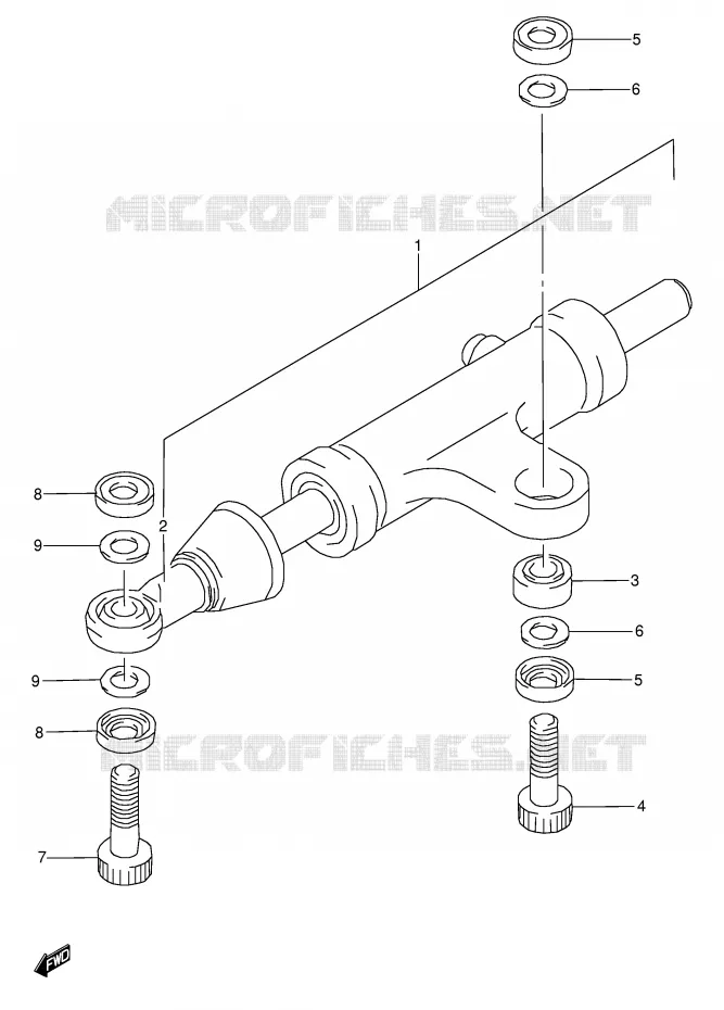 STEERING DAMPER Suzuki MOTO 1100 GSX-R 1993  GSX-R1100WP(E28)