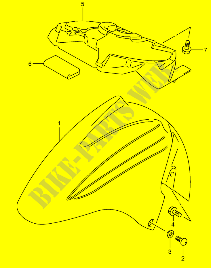 FRONT FENDER (MODEL X/Y) for Suzuki BURGMAN 400 2002