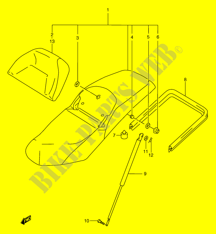 SEAT (MODEL Y) for Suzuki BURGMAN 250 2000