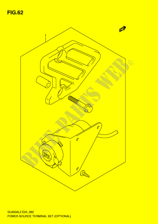 CIGARETTE LIGHTER SOCKET (OPTIONAL) for Suzuki V-STROM 650 2012