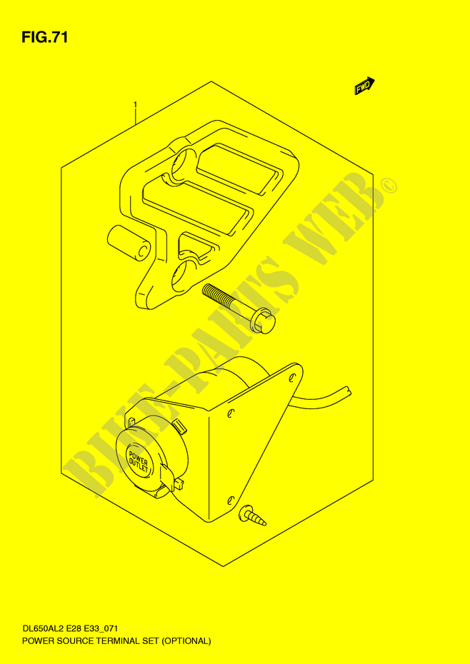 CIGARETTE LIGHTER SOCKET (OPTIONAL) for Suzuki V-STROM 650 2012