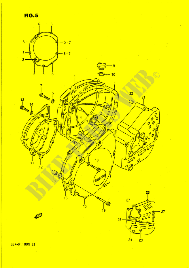 CRANKCASE COVER for Suzuki GSX-R 1100 1992
