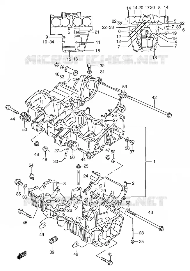 CRANKCASE Suzuki MOTO 1200 BANDIT 2000  GSF1200Y(E2)