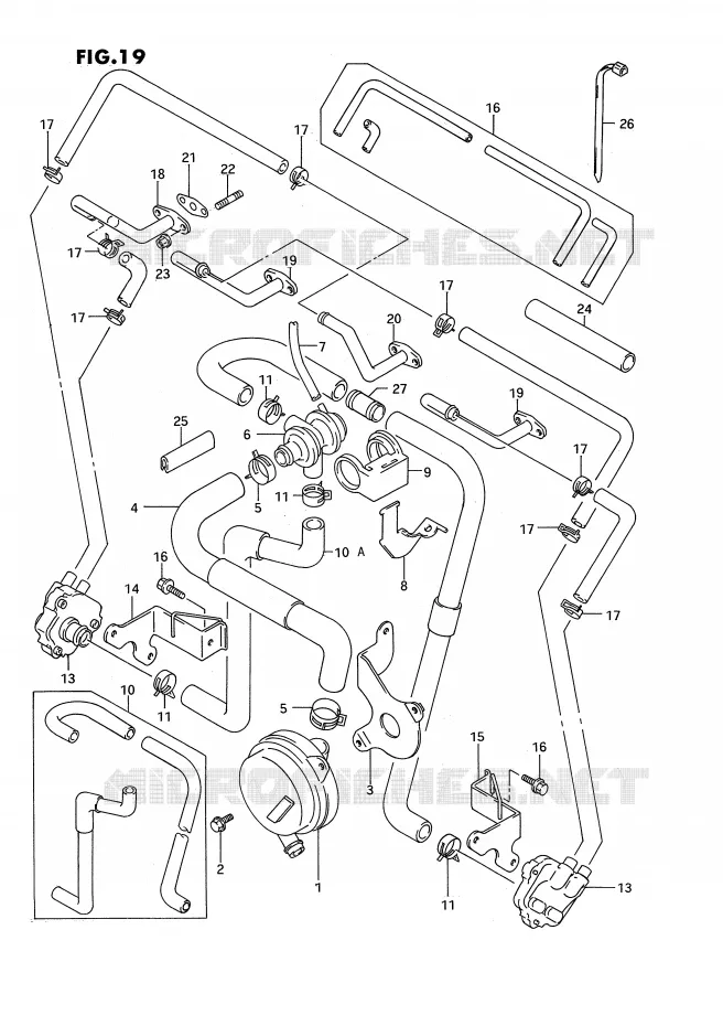 FUEL EVAP SYSTEM (E18,E39) Suzuki MOTO 750 GSX-R 1992  GSX-R750WN(E2)
