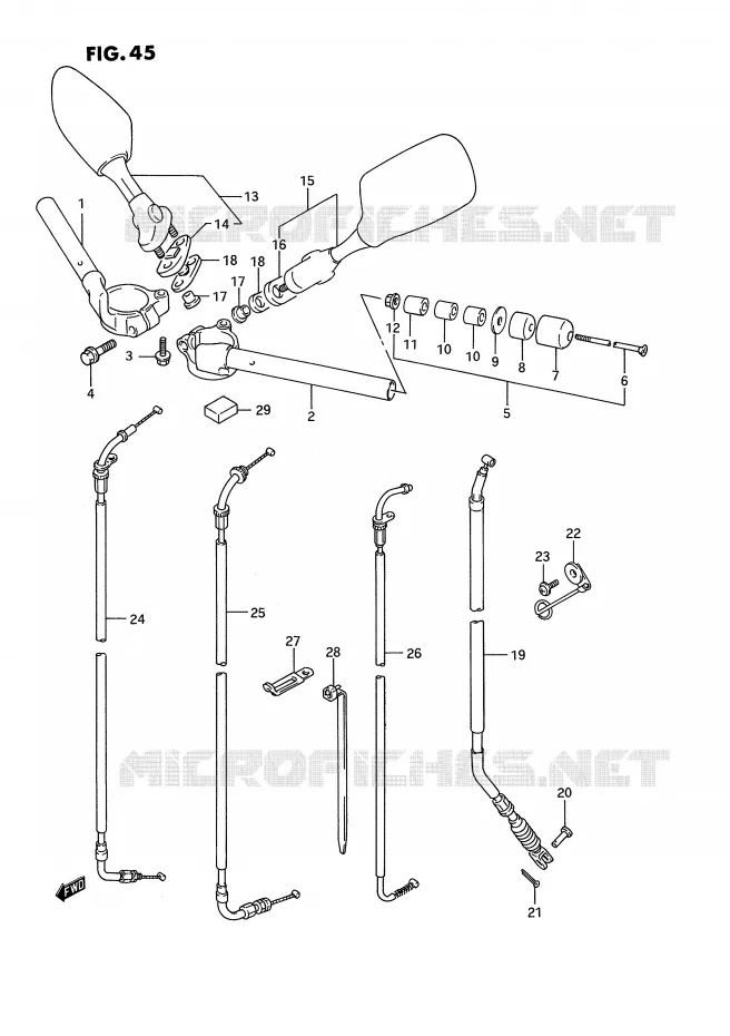 HANDLEBAR (MODEL N/P) Suzuki MOTO 750 GSX-R 1993  GSX-R750WP(E2)