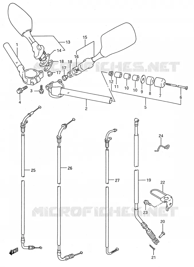 HANDLEBAR (MODEL R/S) Suzuki MOTO 750 GSX-R 1994  GSX-R750WR(E28)
