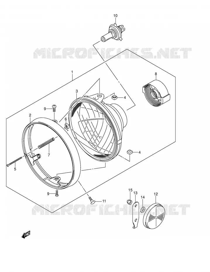 HEADLIGHT (GSX1400K4/K5 E24) Suzuki MOTO 1400 GSX 2005  GSX1400K5(E2)