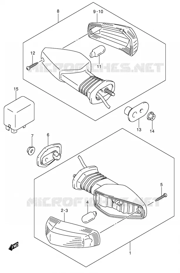INDICATORS Suzuki MOTO 600 GSX-R 2005  GSX-R600U3XK5(E2)