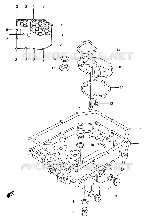 OIL PAN Suzuki MOTO 600 BANDIT 1996  GSF600T(E2)