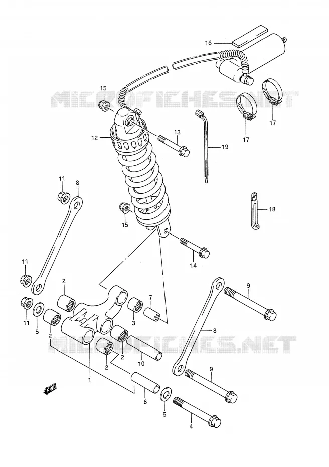 SHOCK ABSORBER LINKAGE Suzuki MOTO 1100 GSX-R 1992  GSX-R1100N(E28)