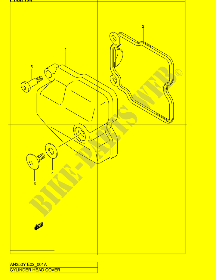 CYLINDER HEAD COVER for Suzuki BURGMAN 250 2000