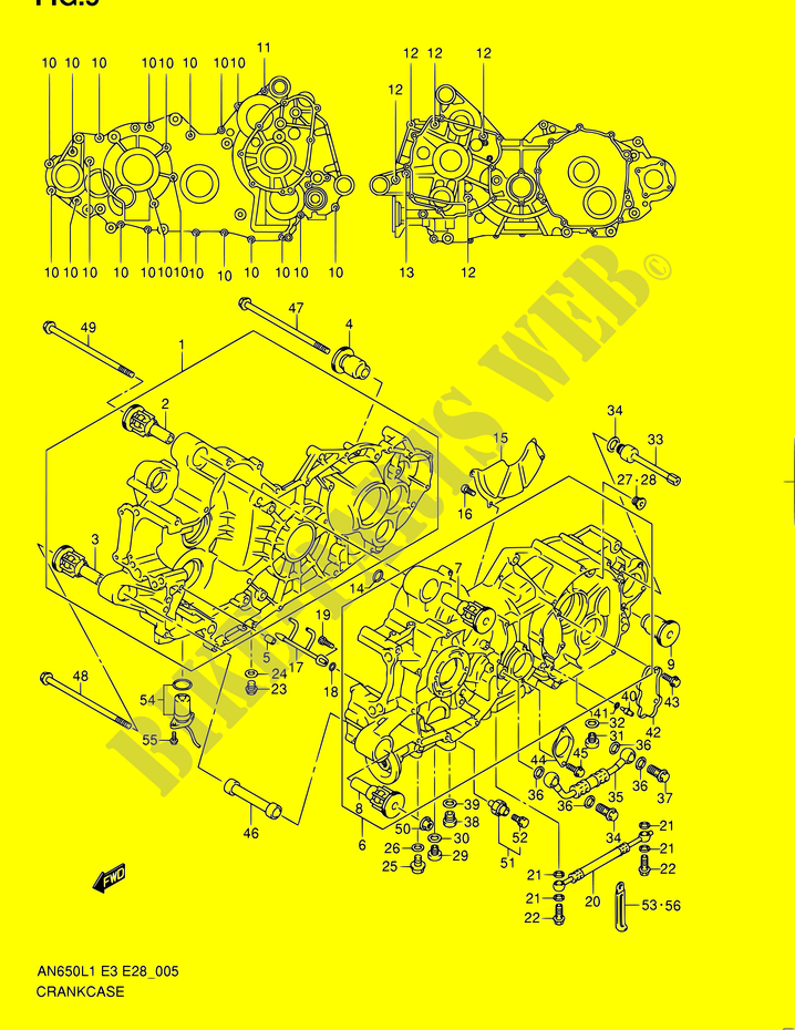 CRACKCASE COVER for Suzuki BURGMAN 650 2011