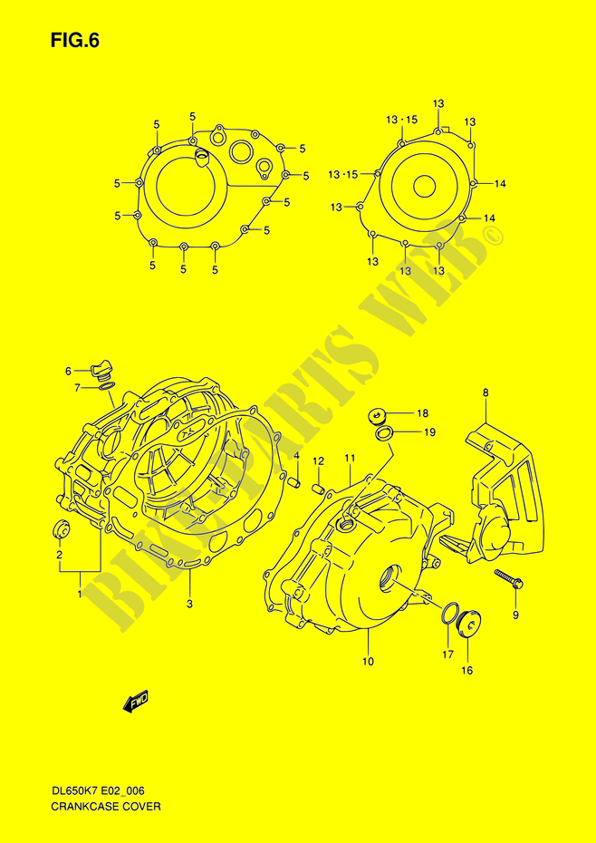 CRACKCASE COVER for Suzuki V-STROM 650 2007