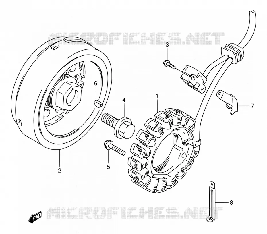 MAGNE TO Suzuki MOTO 650 DR 1994  DR650RE R/DR650REU R