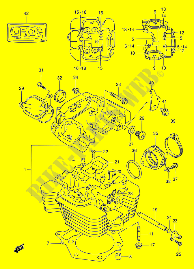 CYLINDER HEAD for Suzuki DR 650 1995