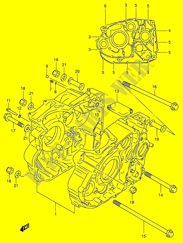 CRACKCASE COVER for Suzuki DR 650 1994