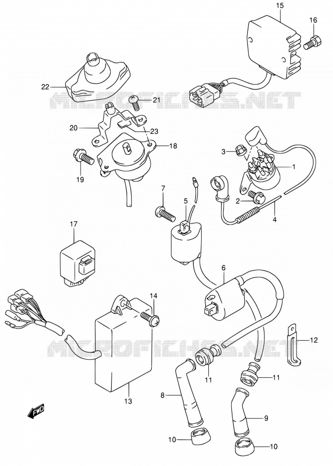 ELCTRICAL Suzuki MOTO 650 DR 1994  DR650RSE R/DR650RSEU R