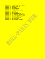 * COLOR CHART * for Suzuki DR 200 2011