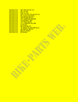 * COLOR CHART * for Suzuki DR-Z 70 2012