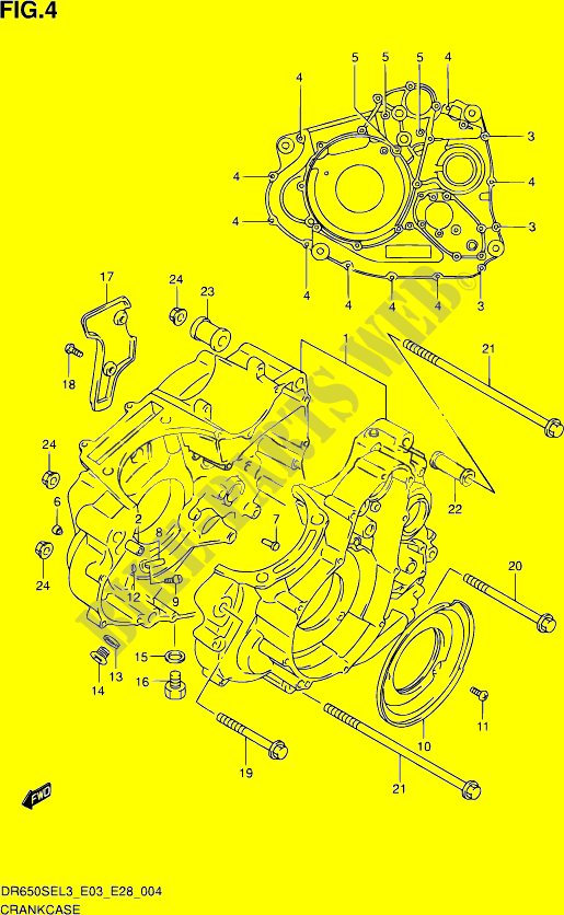CRACKCASE COVER for Suzuki DR 650 2013
