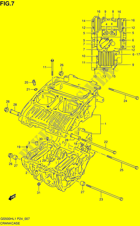 CRACKCASE COVER (GS500FH) for Suzuki GS-F 500 2011